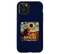 Total Solar Eclipse August 12, 2026 Bull Spain Starry Night Case for iPhone 11 Pro