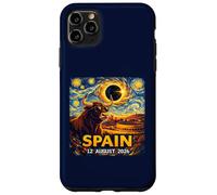 Total Solar Eclipse August 12, 2026 Bull Spain Starry Night Case for iPhone 11 Pro Max