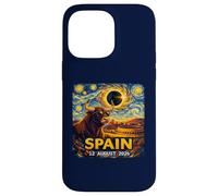 Total Solar Eclipse August 12, 2026 Bull Spain Starry Night Case for iPhone 14 Pro Max