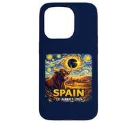 Total Solar Eclipse August 12, 2026 Bull Spain Starry Night Case for iPhone 15 Pro