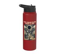 Total Solar Eclipse August 12 2026 Cat Lover Watchers Stainless Steel Insulated Water Bottle