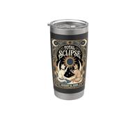 Total Solar Eclipse August 12 2026 Cats Nouveau Art Stainless Steel Insulated Tumbler