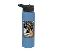 Total Solar Eclipse August 12 2026 Cats Nouveau Art Stainless Steel Insulated Water Bottle