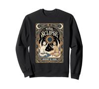 Total Solar Eclipse August 12 2026 Cats Nouveau Art Sweatshirt