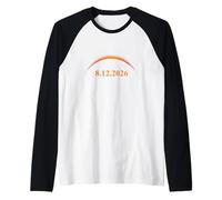 Total Solar Eclipse August 12 2026 Orange Sun Raglan Baseball Tee