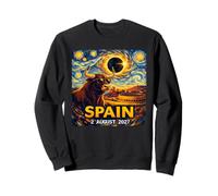 Total Solar Eclipse August 2, 2027 Bull Spain Starry Night Sweatshirt
