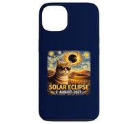 Total Solar Eclipse August 2, 2027 Funny Cat Starry Night Case for iPhone 13