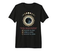 Total Solar Eclipse Chaser 2017 2024 2026 Astronomy Event Premium T-Shirt