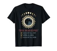 Total Solar Eclipse Chaser 2017 2024 2026 Astronomy Event T-Shirt