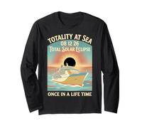 Total Solar Eclipse Cruise 08 2026 Totality At Sea Voyager Long Sleeve T-Shirt
