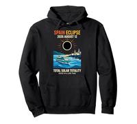 Total Solar Eclipse Cruise 2026 Spain August 12 2026 Mens Pullover Hoodie