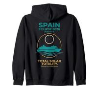 Total Solar Eclipse Cruise 2026 Spain August 12 2026 Zip Hoodie