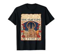 Total Solar Eclipse Cruise 2026 Spain Mens Womens Value Graphic T-Shirt, Men, Black, M
