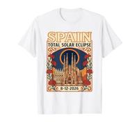 Total Solar Eclipse Cruise 2026 Spain Mens Womens Value Graphic T-Shirt, Men, White, L