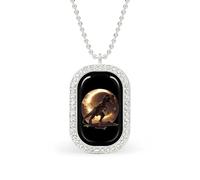 Total Solar Eclipse Custom Photo Necklace Personalized Picture Pendant Memory Jewelry for Women
