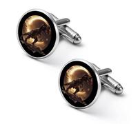 Total Solar Eclipse Cute Shirt Cufflinks for Men Long Sleeve Suit Metal Cuff Links Jewelry Accessories