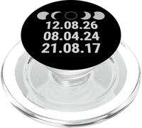 Total Solar Eclipse Euro Dates Path of Totality Tops & Stuff PopSockets PopGrip for MagSafe
