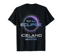 Total Solar Eclipse Iceland 8 12 2026 Totality Astronomy Value Graphic T-Shirt, Men, Black, XL