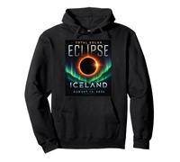 Total Solar Eclipse Iceland August 12 2026 Aurora Travel Sky Pullover Hoodie