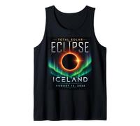 Total Solar Eclipse Iceland August 12 2026 Aurora Travel Sky Tank Top