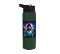 Total Solar Eclipse Iceland Puffin Penguin August 12 2026 Stainless Steel Insulated Water Bottle