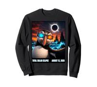 Total Solar Eclipse Iceland Puffin Selfie August 12 2026 Sweatshirt