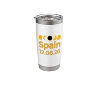 Total Solar Eclipse in Spain Path of Totality - Tops & Stuff Stainless Steel Insulated Tumbler