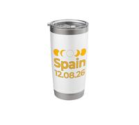 Total Solar Eclipse Path of Totality in Spain - Tops & Stuff Stainless Steel Insulated Tumbler