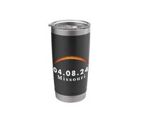 Total Solar Eclipse Path of Totality Missouri April 8 2024 Stainless Steel Insulated Tumbler