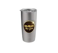 Total Solar Eclipse Path of Totality New York April 8 2024 Stainless Steel Insulated Tumbler