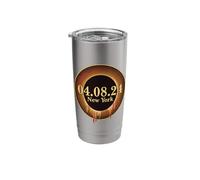 Total Solar Eclipse Path of Totality New York April 8 2024 Stainless Steel Insulated Tumbler