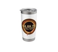 Total Solar Eclipse Path of Totality New York April 8 2024 Stainless Steel Insulated Tumbler