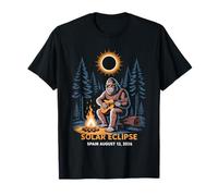 Total Solar Eclipse Spain 2026 Bigfoot Wearing Glasses T-Shirt