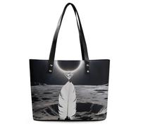 Total Solar Eclipse Tote Bag for Women Top Handle Purses Leather Handbags Casual Work Tote Travel Shoulder Bag