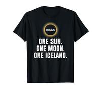 Total Solar Iceland Eclipse 2026 Totality One Sun One Moon T-Shirt
