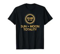 Total Solar Iceland Eclipse 2026 Totality Sun and Moon T-Shirt