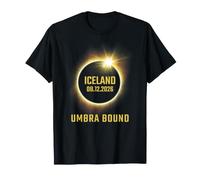 Total Solar Iceland Eclipse 2026 Totality Umbra Bound T-Shirt