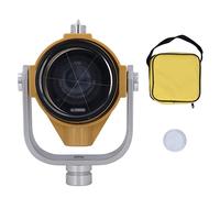 Total Station Prism Single Head Frameless Light Yellow 64mm with Adjustable Brass Connector for Sokkia Pentax Ranging Mapping Measurement