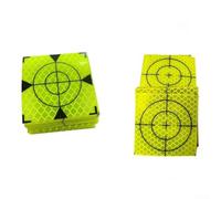 Total Station Reflector Aiming Target Sticker, 100-Pack with Phosphor for 20-60mm, Acrylic Material for Tunnel, Bridge and Building Construc(20X20MM)