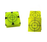 Total Station Reflector Aiming Target Sticker, 100 Pcs (50 x 20x20mm + 50 x 30x30mm), Green Phosphor Acrylic Measuring Reflective Sheet for Bridge, Building, Tunnel and Slope Monitoring