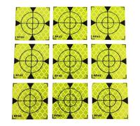 Total Station Reflector Aiming Target Sticker, 100 Pcs with 5 Sizes (20x20 to 60x60 mm), Reflective Acrylic Measuring Markers for Construction, Tunnel, Bridge and Slope Monitoring A