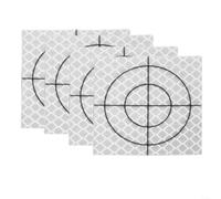 Total Station Reflector Set, 100-Pack Acrylic Reflective Target Sheets in 20mm, 30mm, 40mm, 50mm, 60mm Sizes for Surveying Target Use, Construction(6cm*6cm)