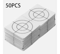 Total Station Reflector Set - 50-Piece Silver Reflective Target for Precise Surveying and Construction Measurement, Acrylic, 2x2cm to 6x6cm (3X3cm)