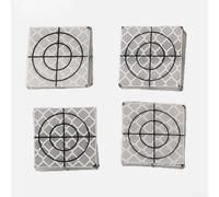 Total Station Reflector Set - 50-Piece Silver Reflective Target Kit for Precise Land Surveying, Construction & Engineering Measureme(5X5CM)
