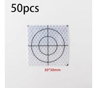 Total Station Reflector Set - 50-Piece Silver Reflective Target Kit for Precise Land Surveying, Construction & Engineering Measureme(3X3CM)