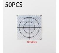 Total Station Reflector, Silver Reflective Target for Precise Land Surveying and Construction, Acrylic, 2x2cm to 6x6cm Sizes, 50-Piece Pack(5X5CM)