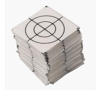 Total Station Reflector, Silver Reflective Target for Precise Land Surveying and Construction, Acrylic, 2x2cm to 6x6cm Sizes, 50-Piece Pack(4X4CM)