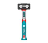 TOTAL - Steel Sledgehammer - 1000 g - for Construction and Masonry Work - Strong and Precise Strikes - Trimaterial Fiber Handle - Forged Carbon Steel Head
