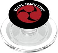 Total Taiko Time Pun Red Mitsudomoe Taiko Drummer PopSockets PopGrip for MagSafe