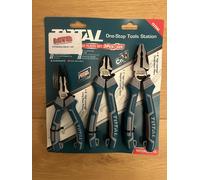 Total Tools 3 PIECE High Leverage Pliers Set with Soft Grip THT2K0301S